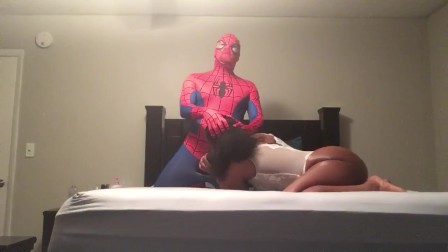 Spider Man fucks Big Booty Ebony