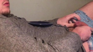 Vibrator on my cock and jerking off for a bit (No Cumshot)