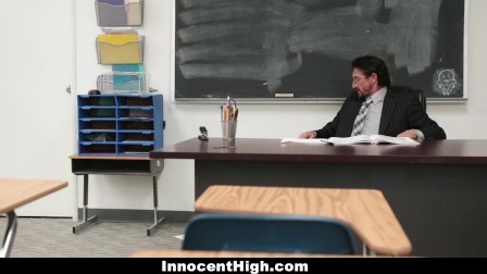 InnocentHigh - Slutty Schoolgirl Fucked By The Principal