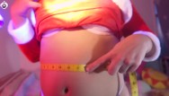 Christmas stuffing - Masturbation and big belly inflation - Mac and cheese Porn Videos