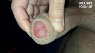 Cumming in my hand with slowmotion cumshot at the end