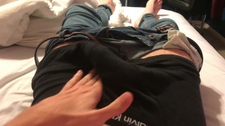 Boy Jerks Hard Cock
