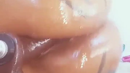 Brittney Jones fucking a BBC on her side until she creams all over herself.