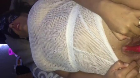 CUMPULATION milf BBC broken condom creampie ebony dick shared Mom tit fuck