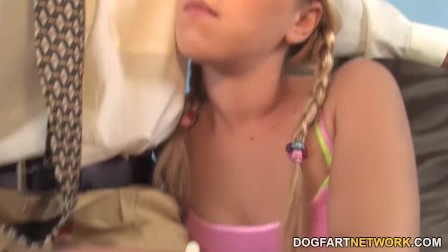 teen Aubrey Dey Fuck A ebony Guy While Dad Watches