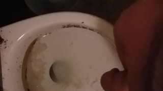 Amateur Male Pisses in Toilet