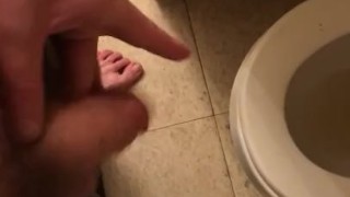 Teen boy pissing in his new home