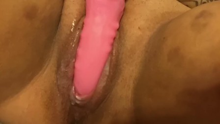 Creaming pink pussy