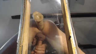 12" dildo in Deep makes his tight hole drip as Sexy Stud strokes & cums