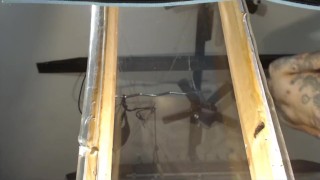 Making Sexy hole drip over glass table top from XL Bad Dragon & fun toys