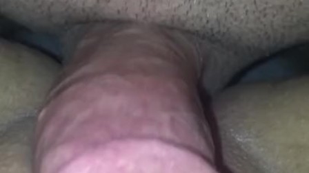 Watch him tease my clit with his hard cock