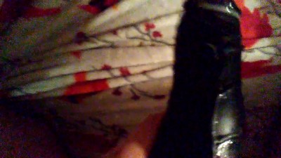 Prelude to orgasm 3(black sheath)40 sec blackout while cumming funny ending