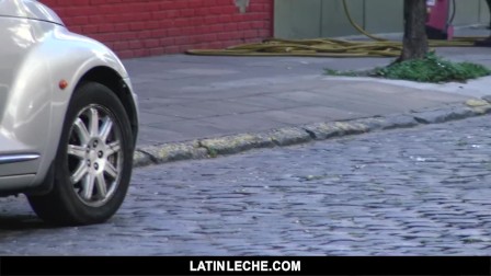 LatinLeche - Cute straight latin guy stopped on the street and paid to suck