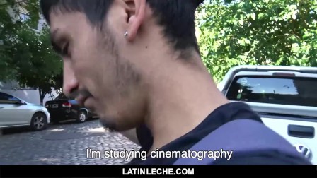 LatinLeche - Cute straight latin guy stopped on the street and paid to suck