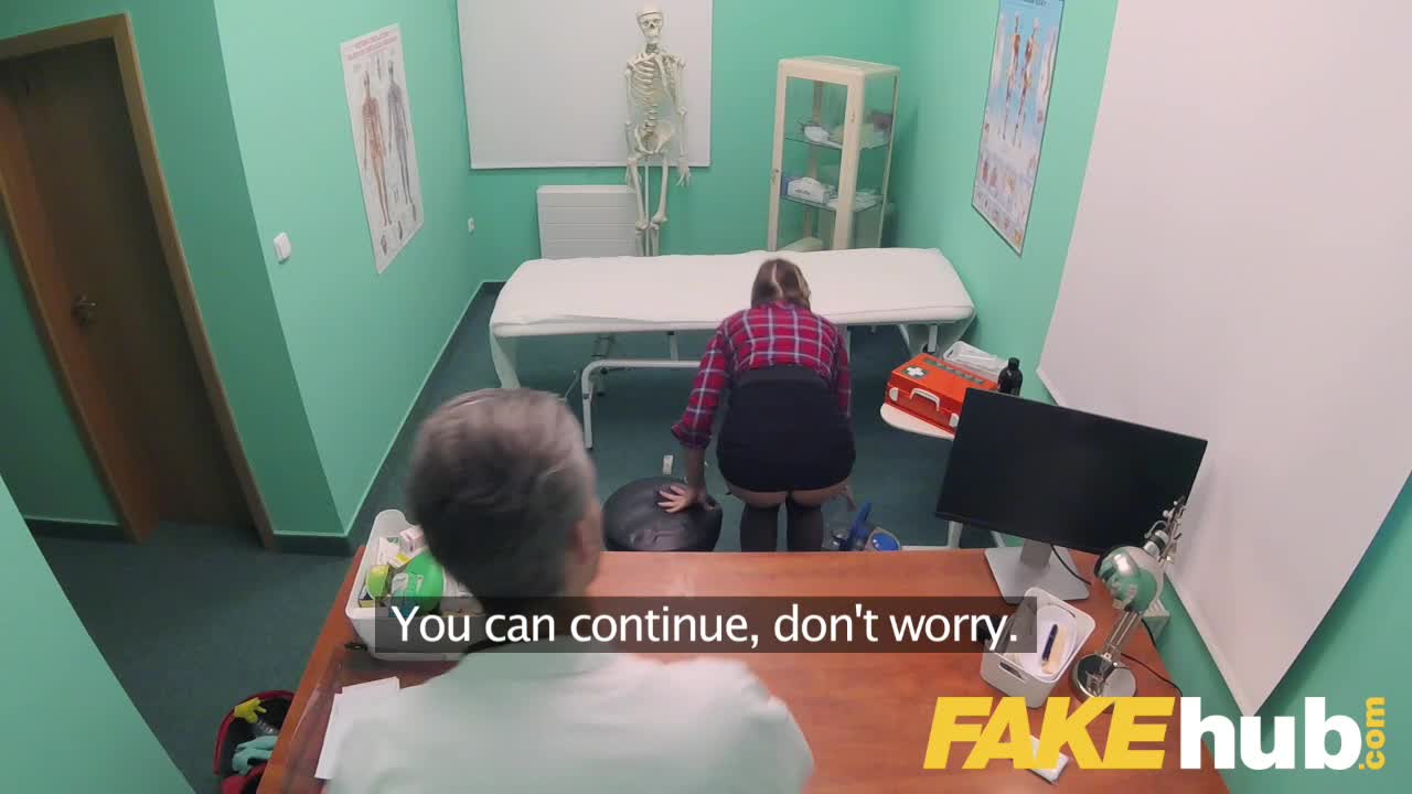 Fake Hospital Cute pigtailed cleaner sucks and fucks doctors big cock
