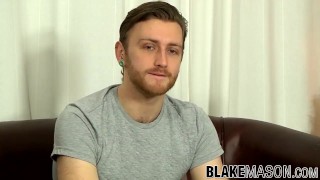 Hairy thug Tristan Stone caresses his fat boner solo