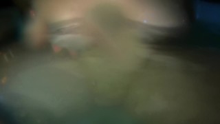 Fingering Red Hair Pussy and Teasing Big Natural Breasts Underwater in Bath