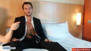 Eric handsome innocent suited straight male in a gay porn.