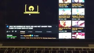 Remote Cumshot | Stroking on my Girlfriend on Pornhub on Business Trip