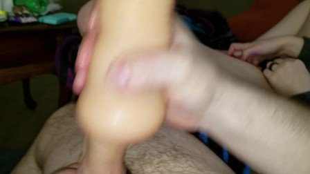 teen playing with toys then fucks