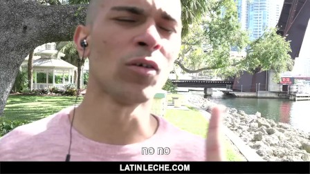 Latin Leche - Broke Latin stud sucks and fucks random stranger for cash