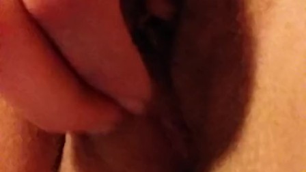 Morning closeup orgasm