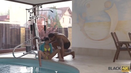 ebony4K. Sex with Swimming Coach