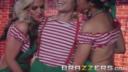 Brazzers - Two naughty elves love big dick