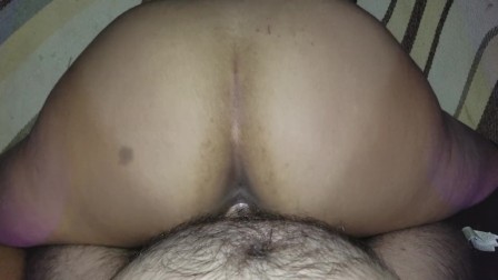 My boyfriend fucks my pussy doggystyle and I hop on his cock for a ride