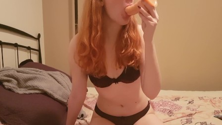 Redhead gives you a blowjob