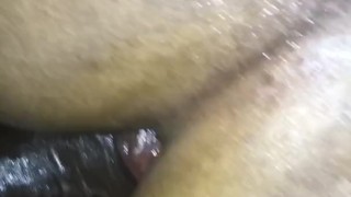 Young gay chub taking big black cock