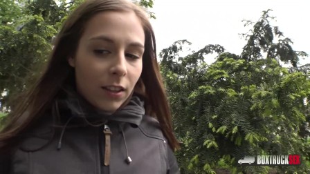 Natural brunette Antonia Sainz loves having sex in public