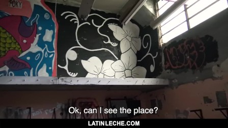 LatinLeche - Straight latin work sucks camera man’s cock for cash