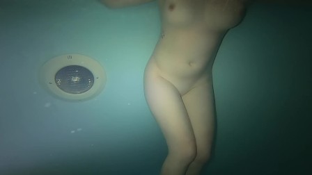 Underwater Ginger Teasing with Beautiful Curves Hills and Sacred Corners