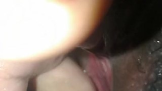 Playing with my fat wet hard clit and fingering