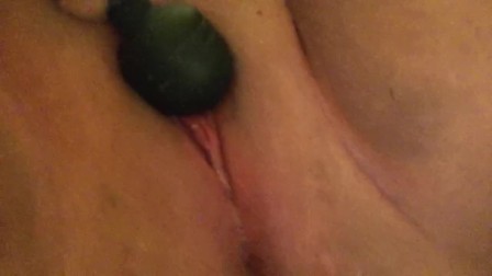 Young adult playing with sensitive clit