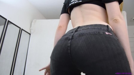 Full length video: "Ass Worship JOI in ebony Jeans" - Femdom Jeans Fetish