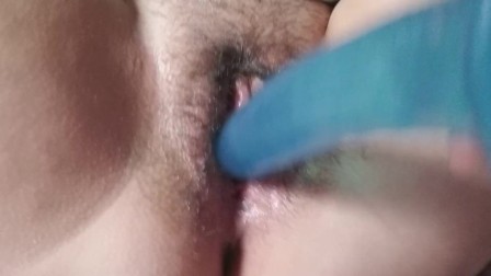 fucking myself with a jelly dildo :)