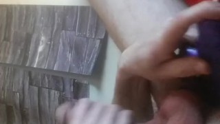 Using My Wife's Dildo On Myself