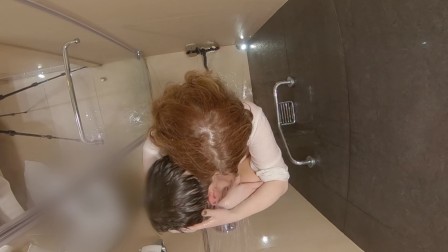 Camera Ginger Shower | Tender Kisses into Hot Wet Fucking to Cumshot
