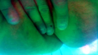 Justa9er Playing Around In Tanning Bed with My Big White Cock