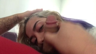 Left work early to swallow some of daddy's cum