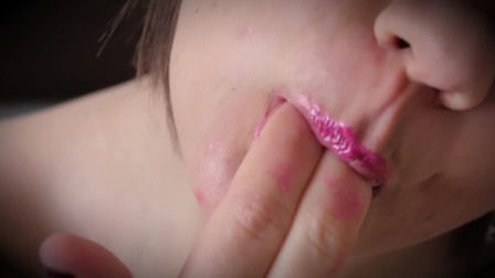 Horny girl licks her fingers)))