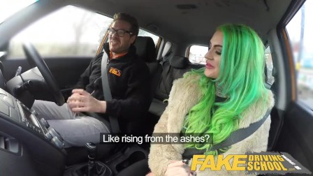Fake Driving School Wild fuck ride for tattooed busty big ass beauty