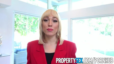 PropertySex - Agent wearing red blazer fornicates in mansion