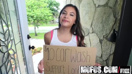 Mofos - Pervs On Patrol - teen Spinners Wet T-Shirt Car Wash , Zaya Cassidy