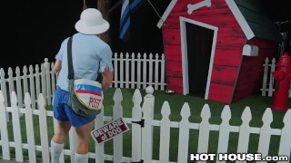 2 Muscle Boys Dressed Like Dogs Fuck Uncut Mailman Like Dogs