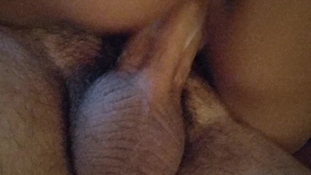 Big Dick Boyfriend Fucks Cum Out While Stretching My Tight Pussy Open