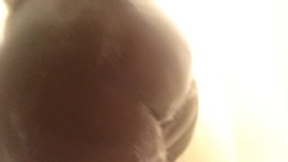 Thigh ass babe shower play