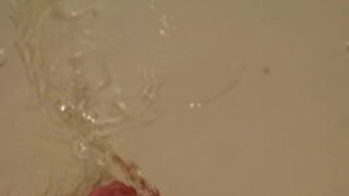Moaning from pleasuring hairy pissing pussy